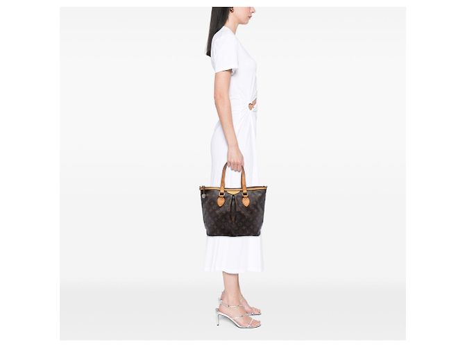 Borsa Satchel Louis Vuitton Monogram Palermo PM Marrone - vista 7