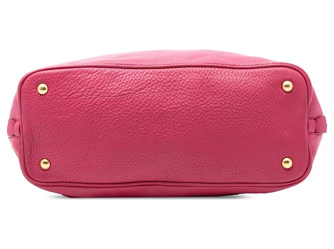 Borsa Tote Convertibile Prada Vitello Daino Rosa con Zip Laterale - vista 3
