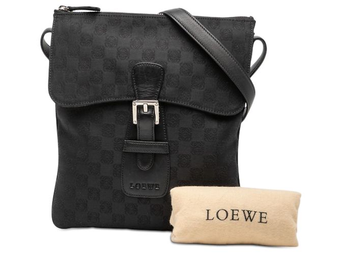 Borsa a tracolla LOEWE Anagram Canvas Nera Nero - vista 8