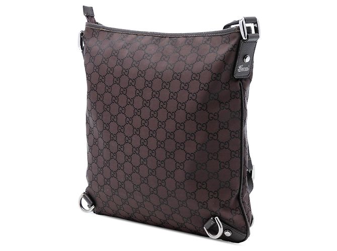 Borsa a tracolla Gucci GG Nylon Abbey D Ring marrone - vista 2