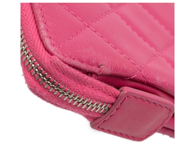 Clutch Chanel Quilted Caviar CC Enamel Double Zip Rosa - vista 10