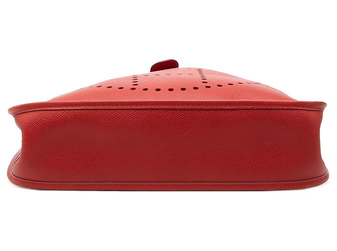 Borsa a tracolla Hermès Evelyne 29 in Epsom rossa Rosso - vista 3