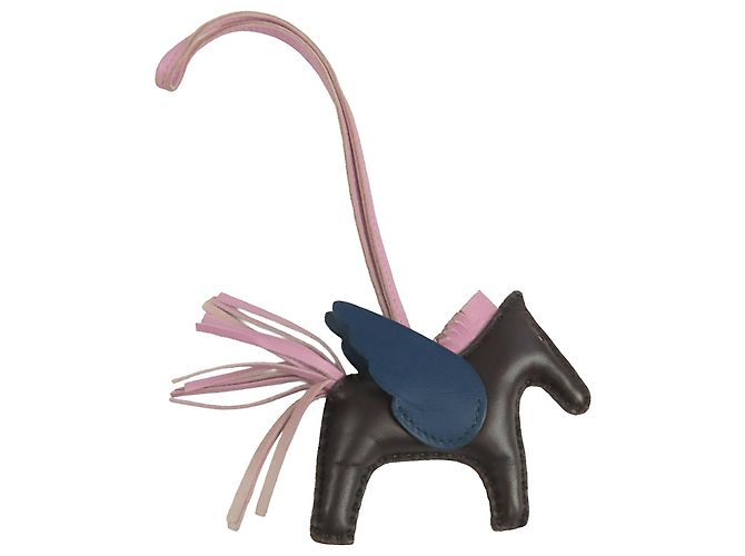 Charm per borsa Grigri Rodeo Pegase PM in pelle di agnello Milo e Swift rosso Hermès - vista 2
