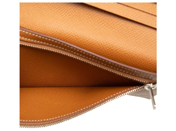 Cartera Hermès Bearn en Epsom Marrón Castaño - vista 4