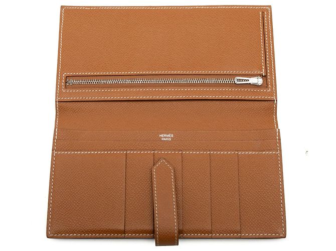 Cartera Hermès Bearn en Epsom Marrón Castaño - vista 7