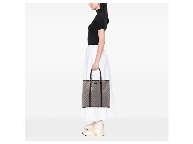 Tote Verticale Gucci GG Supreme Joy beige - vista 7