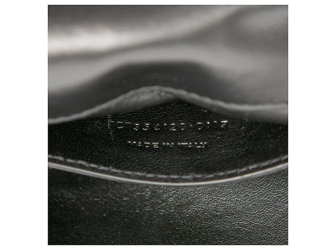 Borsa a tracolla Saint Laurent Kate Tassel Small in camoscio nero con monogramma - vista 6