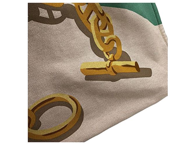 Borsa da spiaggia Hermès Toile Escale a la Plage Marrone - vista 8