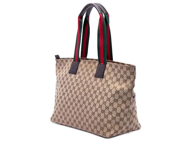 Tote Gucci GG Canvas Web Beige - vista 2