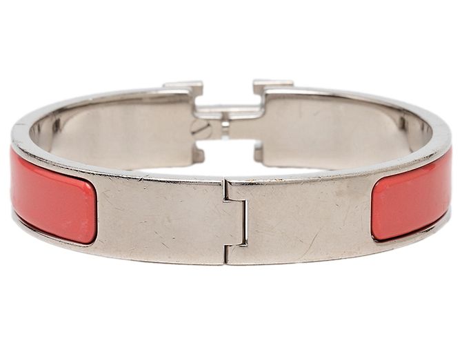 Pulsera Clic H PM de esmalte naranja Hermès Narrow - vista 3