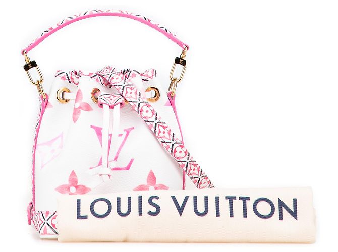 Borsa a secchiello Louis Vuitton Monogram Watercolor Giant By the Pool Nano Noe Rosa - vista 10