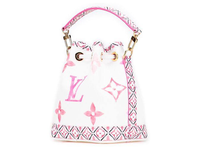 Borsa a secchiello Louis Vuitton Monogram Watercolor Giant By the Pool Nano Noe Rosa - vista 2