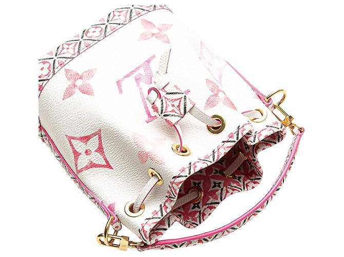 Borsa a secchiello Louis Vuitton Monogram Watercolor Giant By the Pool Nano Noe Rosa - vista 8