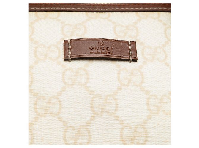 Borsa Boston Gucci Large GG Supreme Joy Marrone - vista 5