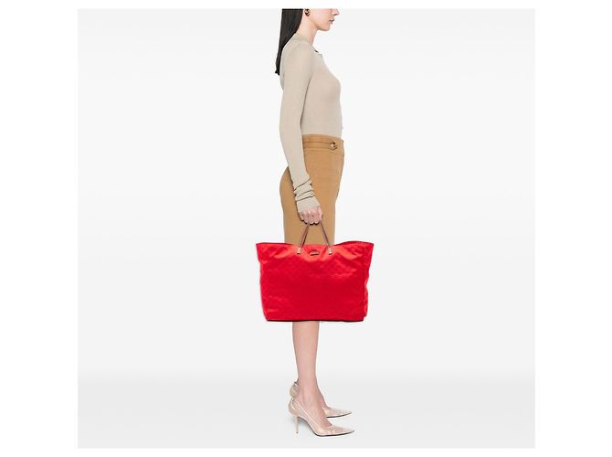 Borsa da viaggio Gucci GG Canvas rossa Rosso - vista 6