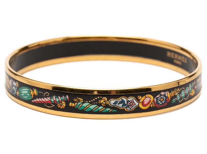 Bracciale in smalto Hermès Narrow Qu Importe le Flacon Nero 62 - vista 2