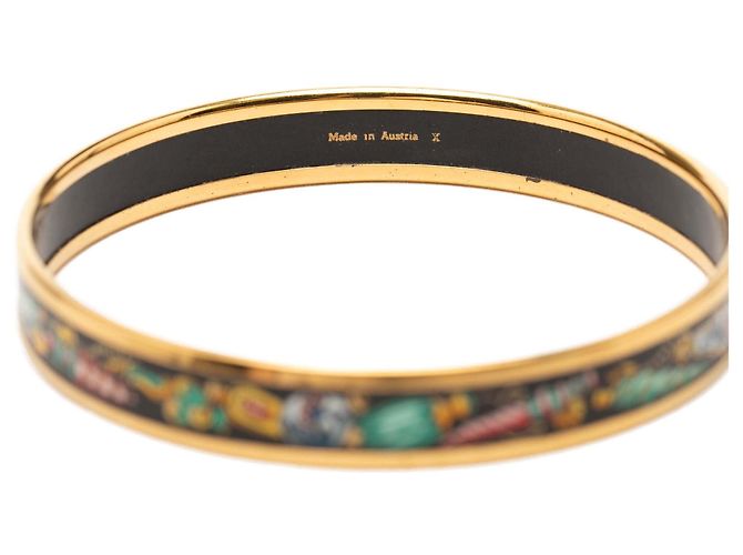 Bracciale in smalto Hermès Narrow Qu Importe le Flacon Nero 62 - vista 4