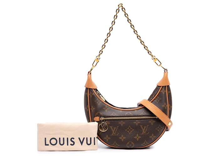 Borsa Satchel Loop Monogram Louis Vuitton Marrone - vista 7