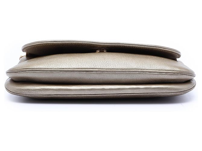 Borsa a tracolla Gucci 1973 Medium in pelle dorata con catena D'oro - vista 3