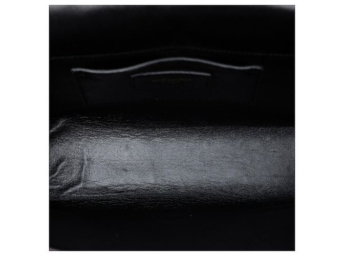 Borsa a tracolla Saint Laurent Kate Tassel Medium in camoscio monogrammato nero - vista 4