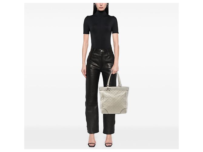 Tote Gucci Guccissima Mayfair Bianca Bianco - vista 7