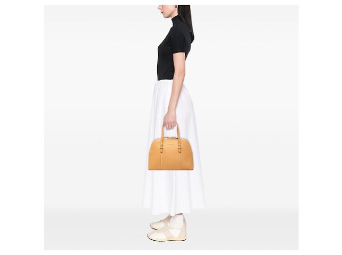 Borsa a mano Burberry in pelle Tan Cammello - vista 6