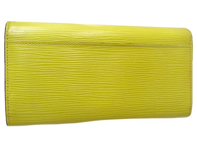 Portafoglio lungo Louis Vuitton Epi Sarah Yellow Giallo - vista 3