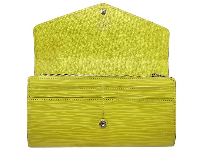 Portafoglio lungo Louis Vuitton Epi Sarah Yellow Giallo - vista 4