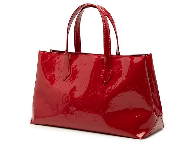 Borsa Louis Vuitton Monogram Vernis Wilshire PM rossa Rosso - vista 2