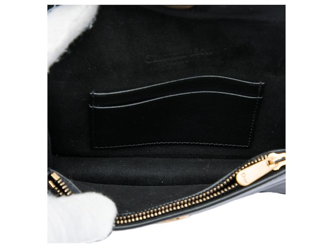 Borsa cintura Saddle Dior in vernice nera Nero - vista 4