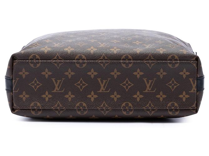 Borsa Satchel Louis Vuitton Monogram Macassar Kitan Marrone - vista 3