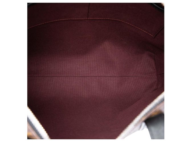 Borsa Satchel Louis Vuitton Monogram Macassar Kitan Marrone - vista 4