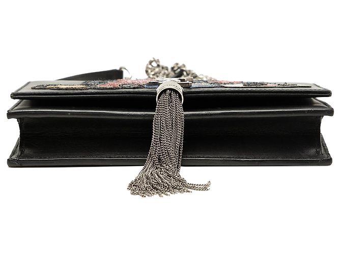Borsa a tracolla con catena Kate, vitello nero, applicazione Cloud Star e monogramma classico Saint Laurent - vista 3