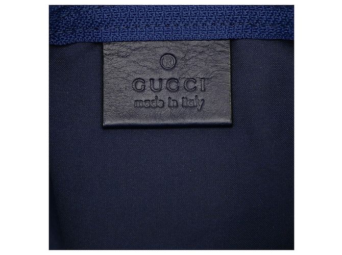 Pouch Gucci GG in nylon blu - vista 5