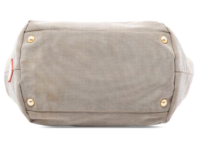 Borsa Tote Prada in Canvas Canapa Logo Beige - vista 3
