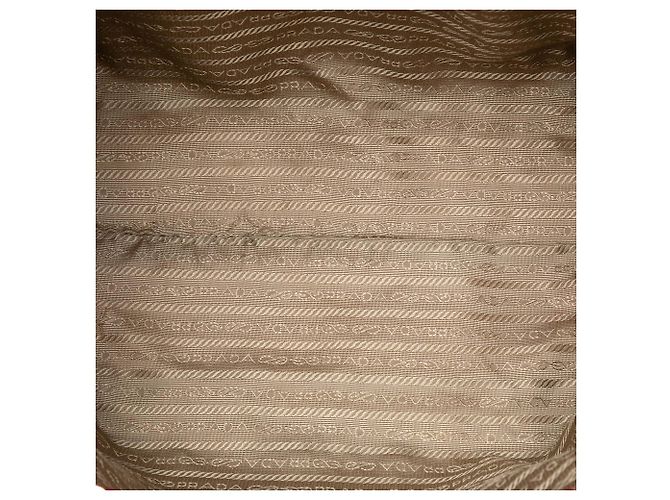 Borsa Tote Prada in Canvas Canapa Logo Beige - vista 4