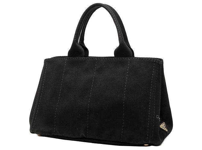 Tote Prada Canvas Canapa Logo Satchel schwarz - Ansicht 2