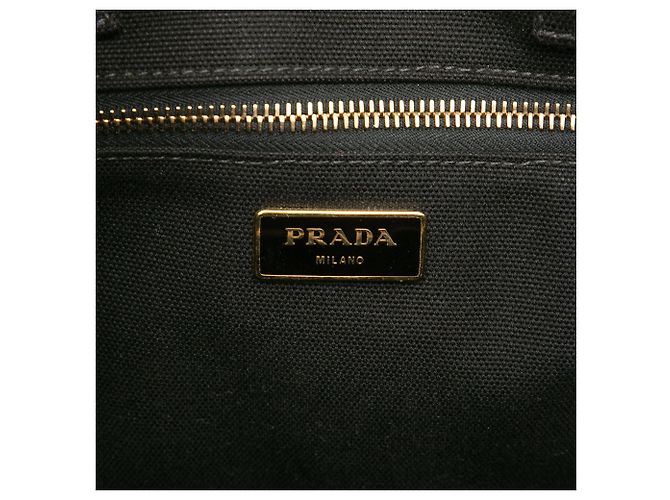 Tote Prada Canvas Canapa Logo Satchel schwarz - Ansicht 5