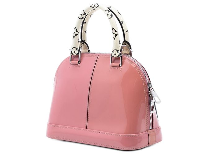 Borsa Satchel Louis Vuitton Vernis Miroir Alma BB Rosa - vista 2