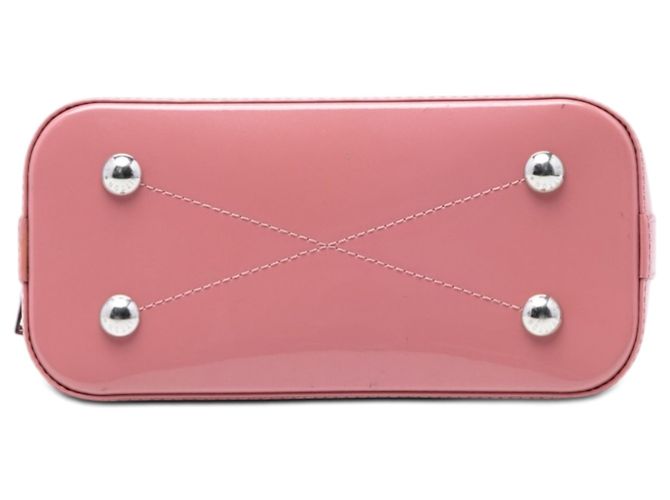 Borsa Satchel Louis Vuitton Vernis Miroir Alma BB Rosa - vista 3