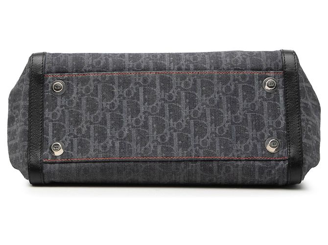 Borsa Diorissimo Trotter in denim blu con manico Flight - vista 3