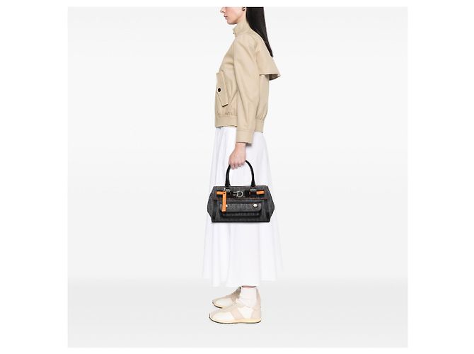 Borsa Diorissimo Trotter in denim blu con manico Flight - vista 7