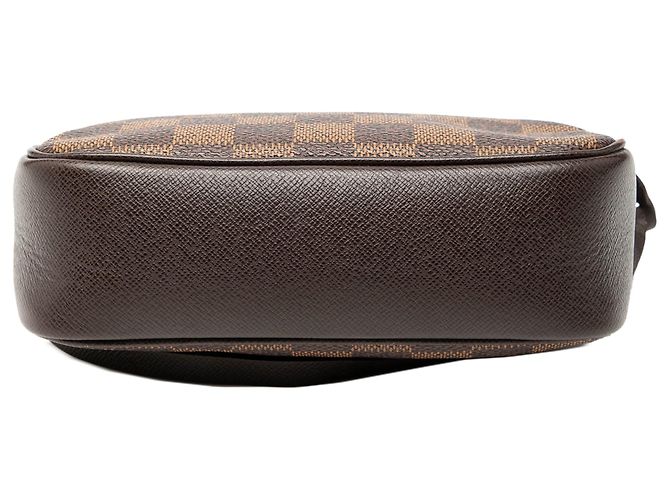 Borsa a mano Louis Vuitton Damier Ebene Trousse Pochette Marrone - vista 3