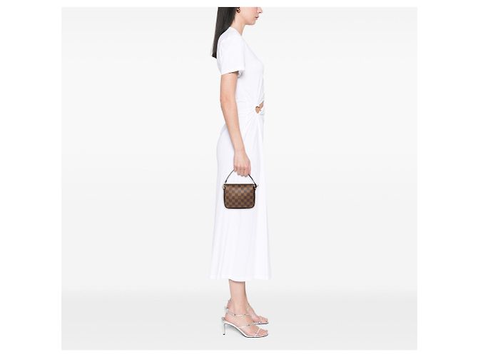Borsa a mano Louis Vuitton Damier Ebene Trousse Pochette Marrone - vista 7
