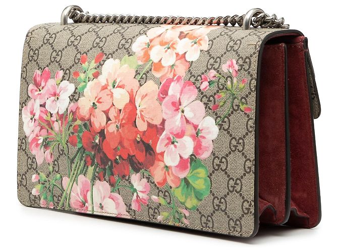 Beige Gucci Medium GG Supreme Blooms Dionysus Shoulder Bag - view 2