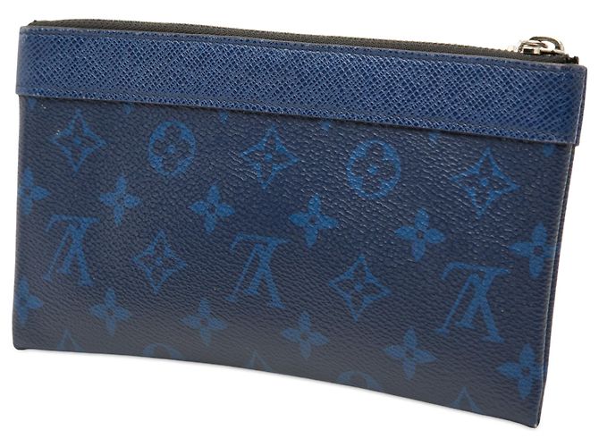 Borsa a pochette Louis Vuitton Monogram Taigarama Pochette Discovery PM Blu - vista 2