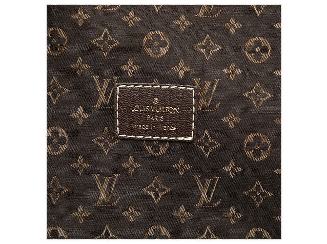 Borsa a tracolla Louis Vuitton Monogram Mini Lin Saumur 30 Marrone - vista 6