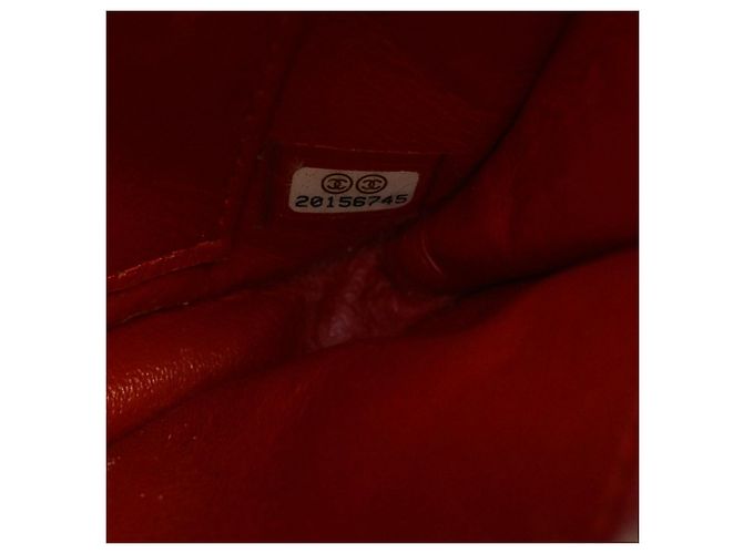 Borsa a tracolla Chanel Extra Mini Rectangular Classic in pelle d'agnello rossa con patta singola Rosso - vista 10