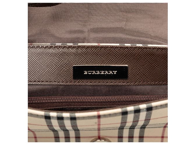 Borsa a tracolla Burberry House Check Canvas Beige - vista 5