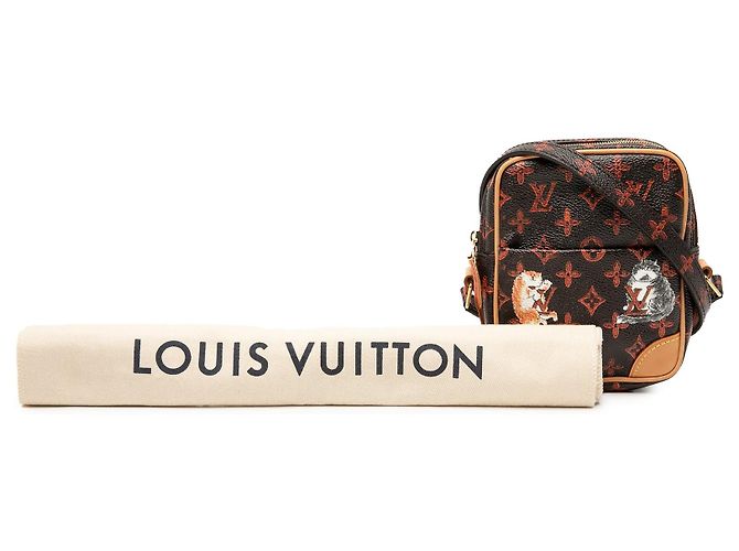 Borsa a tracolla Louis Vuitton Grace Coddington Catogram Paname PM Marrone - vista 8